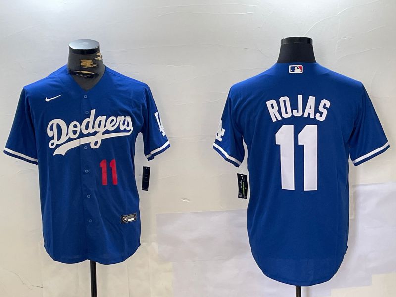 Men Los Angeles Dodgers 11 Rojas Blue Game 2024 Nike MLB Jersey style 2